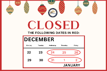 City Hall Closed - Holidays