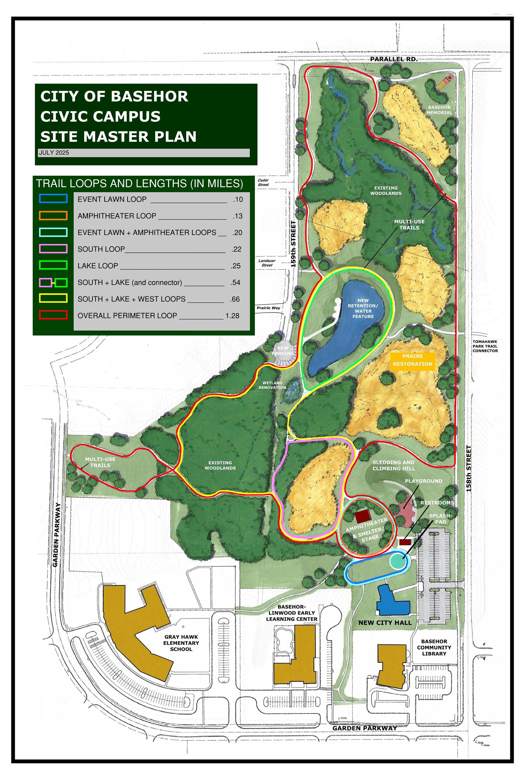 Basehor Civic Campus - TRAIL LOOPS DIAGRAM -7.15.25p